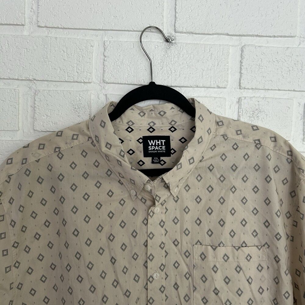 Wht Space Shaun White Button Up Shirt Mens XXL All Over Print Geometric